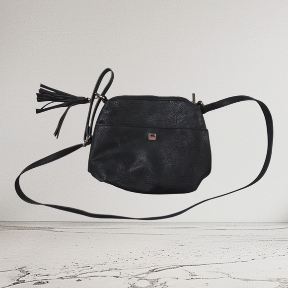 Roots Black Cute Crossbody Bag with Tassel - Picture 1 of 13